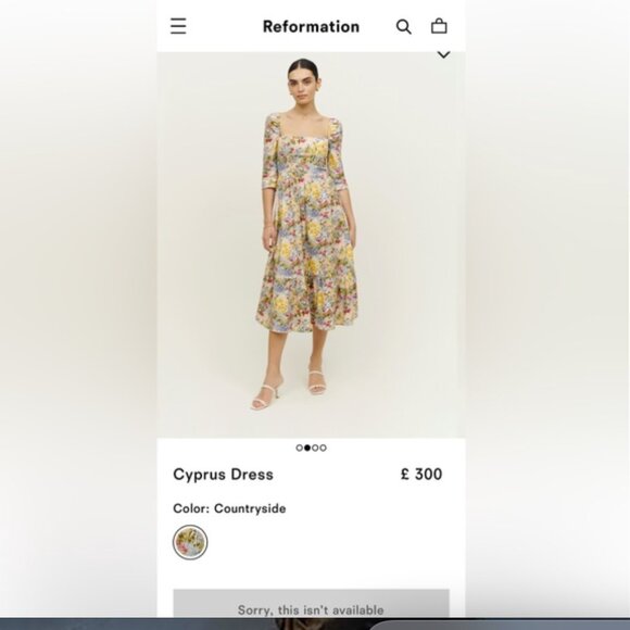 Reformation Cyprus Dress - Countryside - Picture 1 of 5
